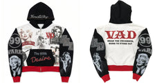 VARE ALL DAY Marilyn Monroe Vintage Portrait Zip‑Up Hoodie