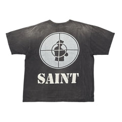 Saint Michael x Public Enemy Saint Enemy Logo Short Sleeve Tee Shirt Black White