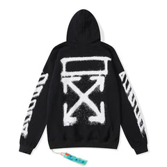 Off-White Black White Spray Arrow Hoodie