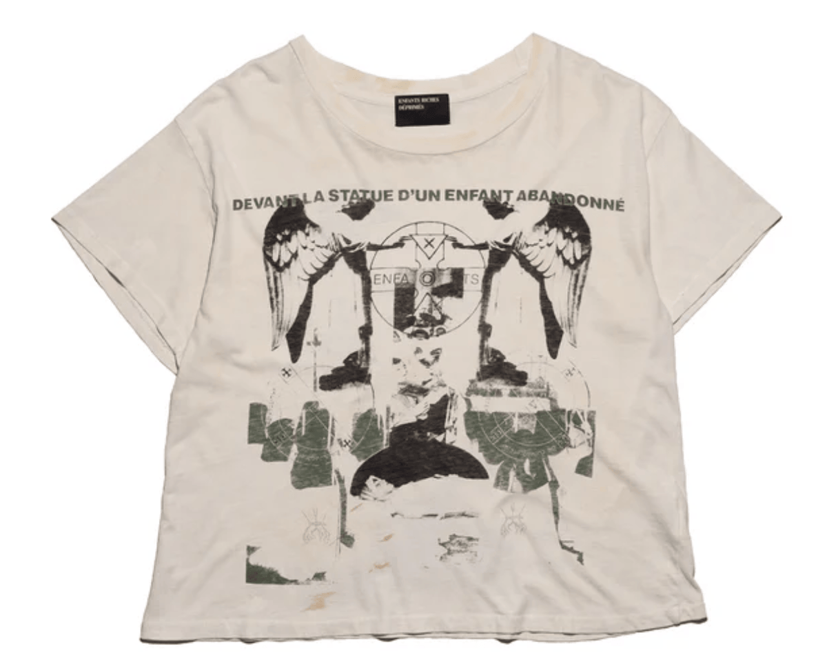 Enfants Riches Déprimés Nun Kicks Baby Short Sleeve Tee Shirt Dirty White Multi